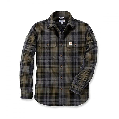 Product Carhartt T-Shirt mit Knöpfen Hubbard Slim Fit Flannel Shirt Moss-L