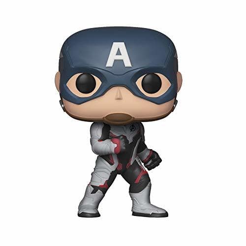 Game Funko- Pop Bobble: Avengers Endgame: Captain America Marvel Capitán Collectible Figure, Multicolor,