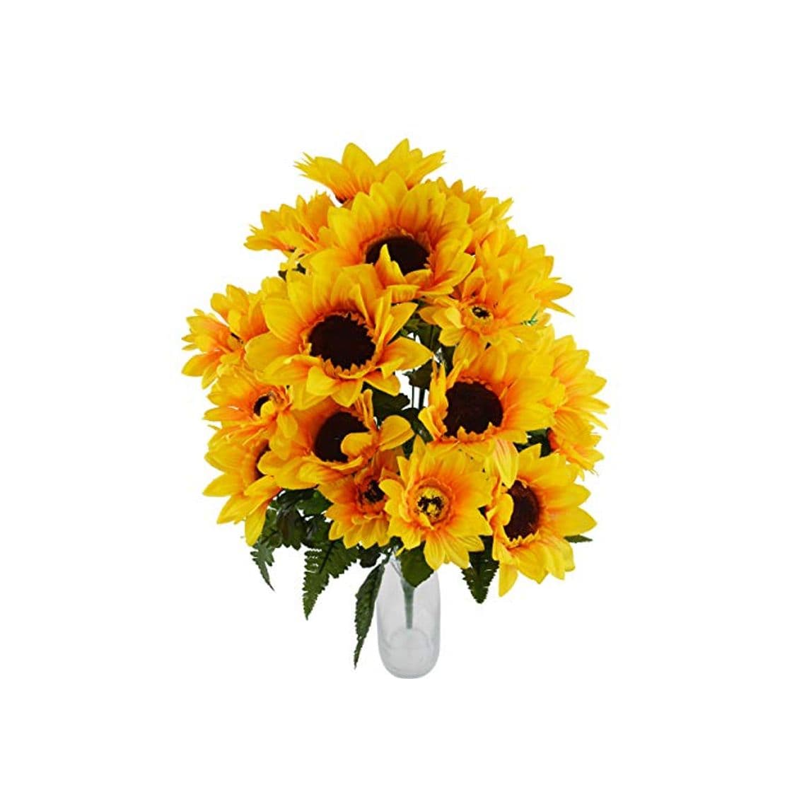 Producto Herran Flores Artificiales Amarillo Girasoles al Aire Libre Composiciones de Ramo Flores Falsas Plantas Primavera Verano Decoraciones para Balcones Cementerio Jardín Interiores