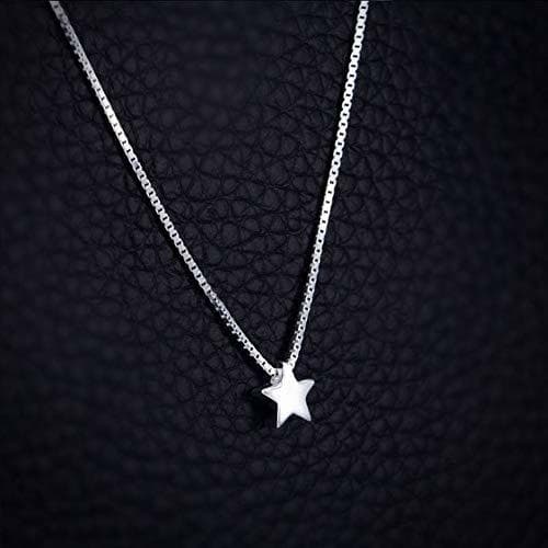 Place ERH Women's Western Trend Fashion Star Necklace 925 Silver Jewelry Female Small