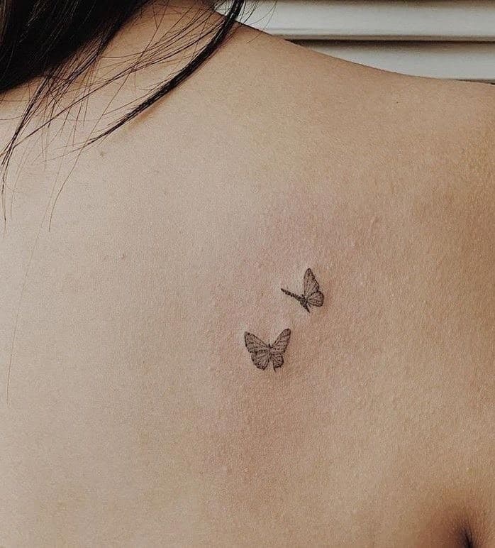 Fashion Tattoo simples borboleta 