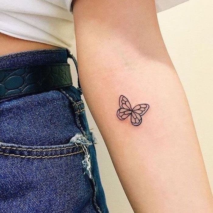 Fashion Tatuagem borboleta 