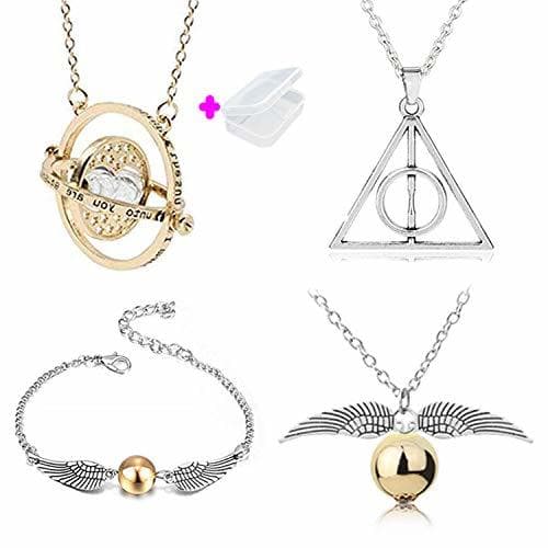 Moda PPX Juego de 4 Collares de Harry Potter con Forma de Serpiente