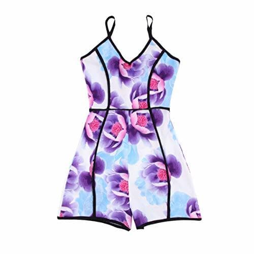 Producto 100% nuevo estilo de verano Mujeres Imprimir Macacao feminino Slim Fit Deep