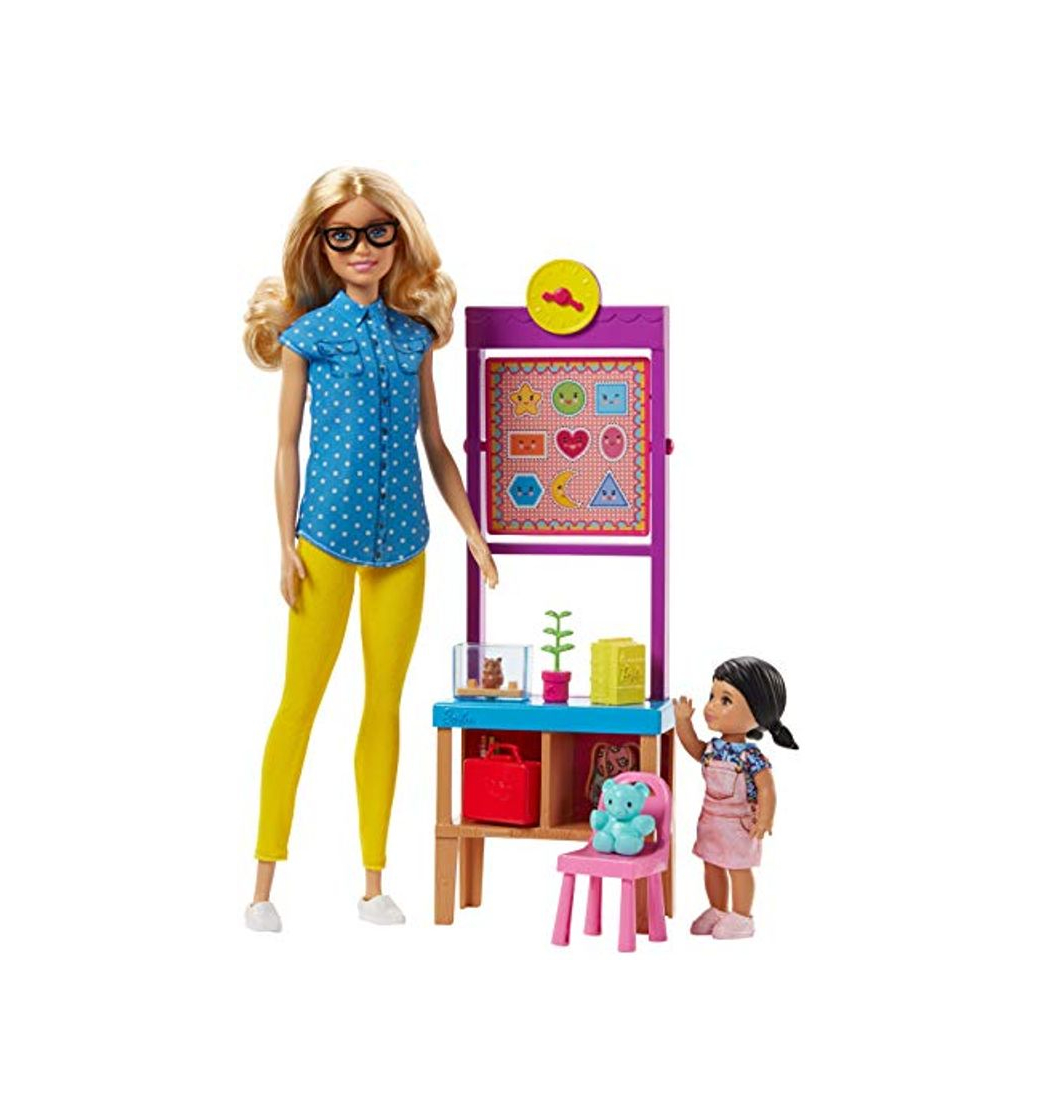 Producto Barbie Quiero Ser Maestra, muñeca rubia con accesorios