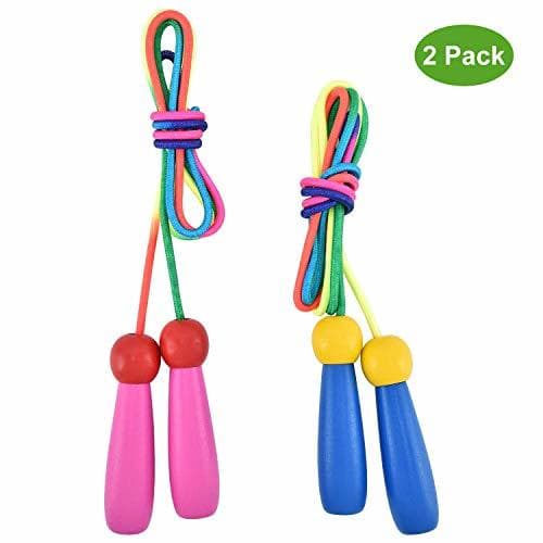 Product OTraki Cuerda Saltar 2 Pack 2M Skipping Rope Kids Ajustable con Mango