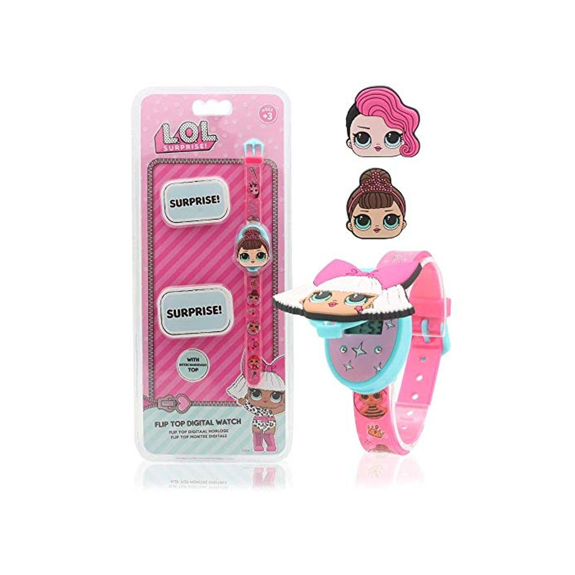 Producto L.O.L. Surprise ! Reloj Digital Rosa para Niñas con 3 Cubiertas De