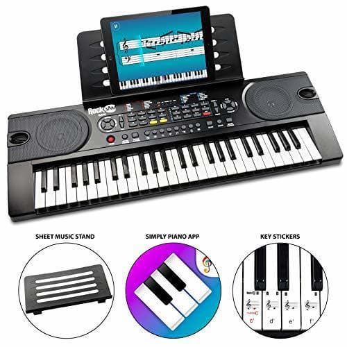 Producto RockJam 49 tecla del teclado de piano con el soporte de la