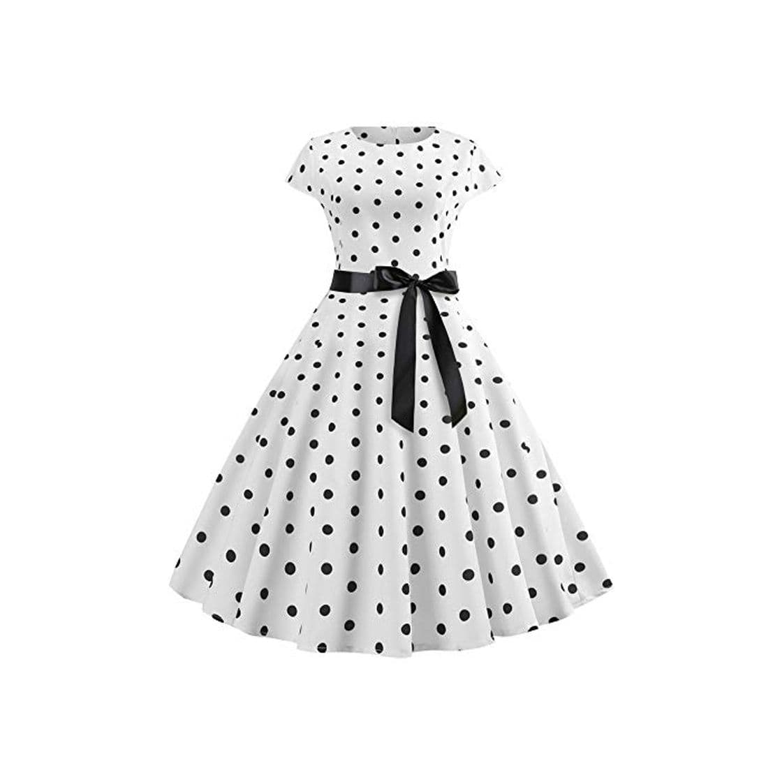 Product K-youth Años 50 Hepburn Vintage Swing Vestidos De Fiesta Mujer Elegantes Vestido