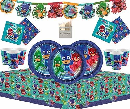 Producto PJ Masks 50 Piezas de Juegos de vajilla de Fiesta de cumpleaños