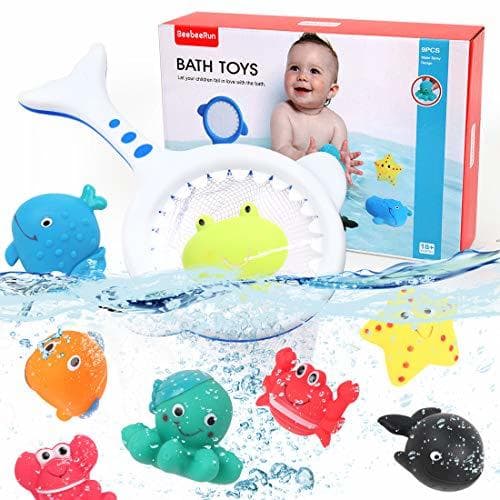 Product BeebeeRun 9 Piezas Juguete Baño Bebe Juegos de Pesca para Juguetes Bañera