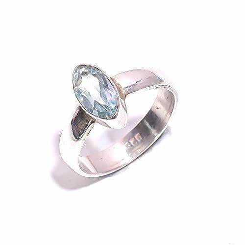 Producto mughal gems & jewellery 925 Sterling Silver Ring Natural Aquamarine Gemstone Fine