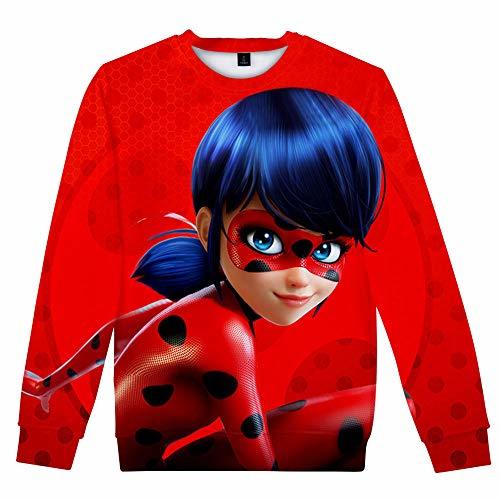 Producto Miraculous Ladybug Sudadera Pareja 3D Animado Cuello Redondo suéter Unisex de impresión