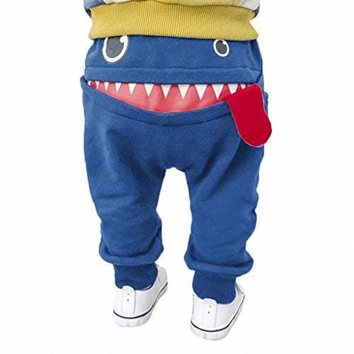 Moda Pantalones Bebé Niños Niñas Chicas Dibujos Animados Tiburón Lengua Harem Pantalones