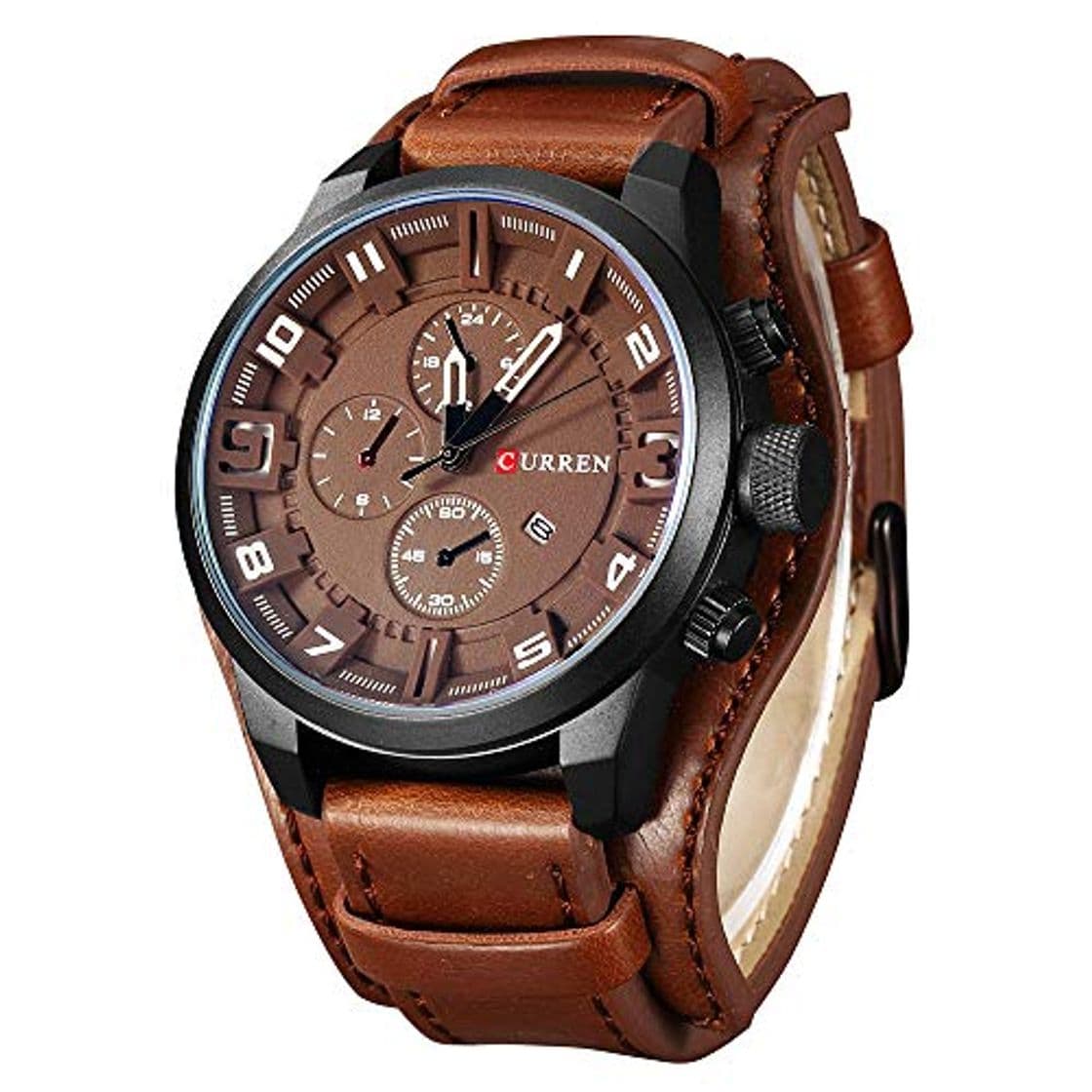 Producto Curren Reloj de Pulsera de Cuero, Cuarzo analógico, diseño clásico Classic Business