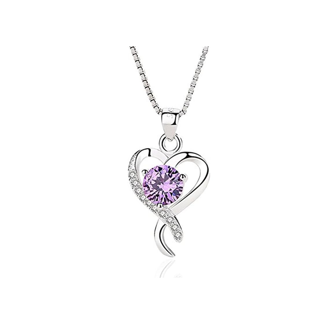 Producto Axiba S925 Pura Plata en Forma de corazón Collar Colgante con Incrustaciones de Diamante amar Amor Hermosa clavícula Cadena artículo decoratio N Certificado El Regalo más Hermoso