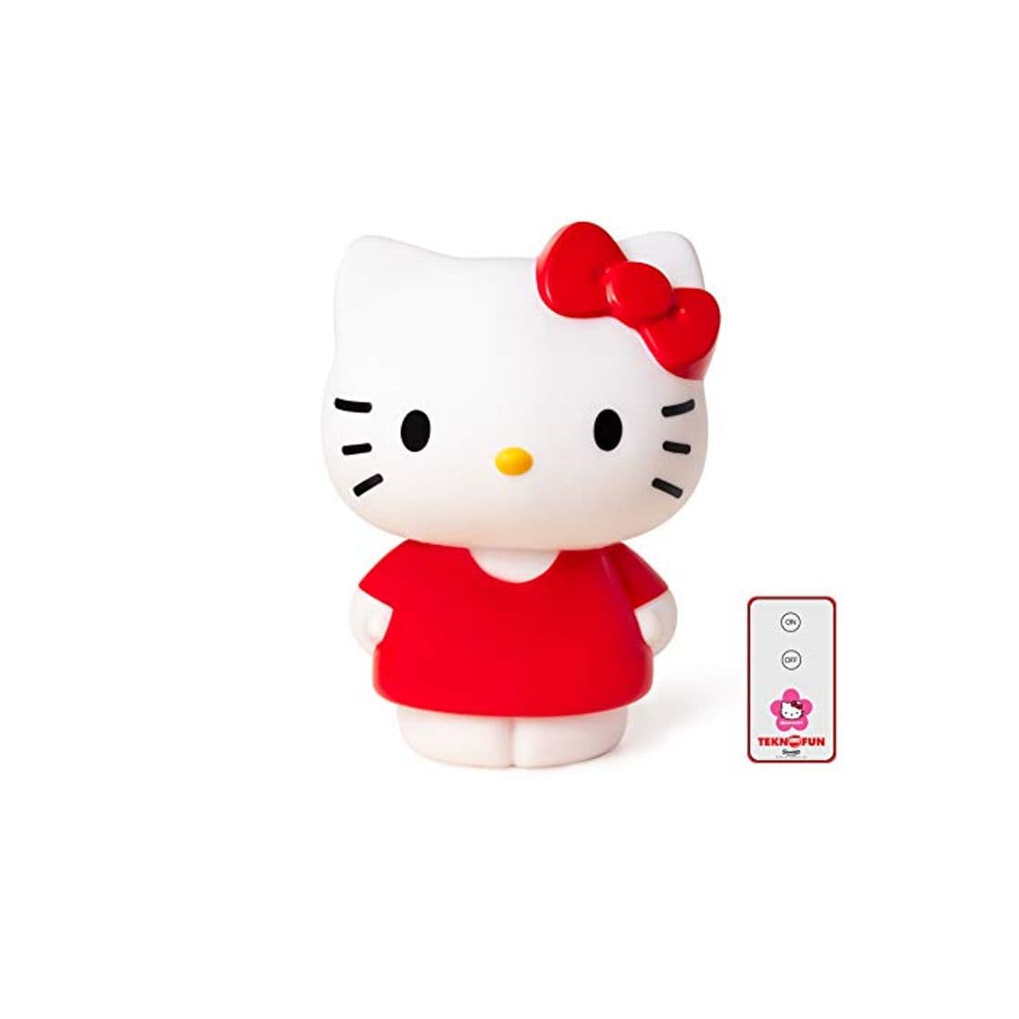 Producto Teknofun- Hello Kitty roja Lampara con Control Remoto, Color Rosso