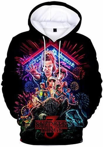 Fashion PANOZON Stranger Things Sudadera Mujer Impresión 3D de Personajes de TV Stranger