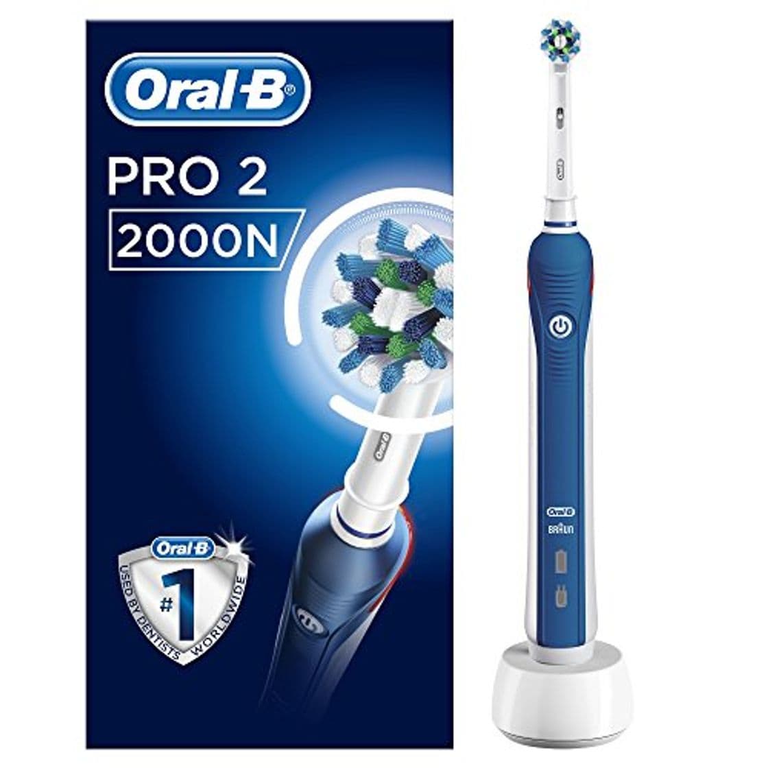 Beauty Oral-B PRO 2 2000N CrossAction - Cepillo Eléctrico Recargable con Tecnología de