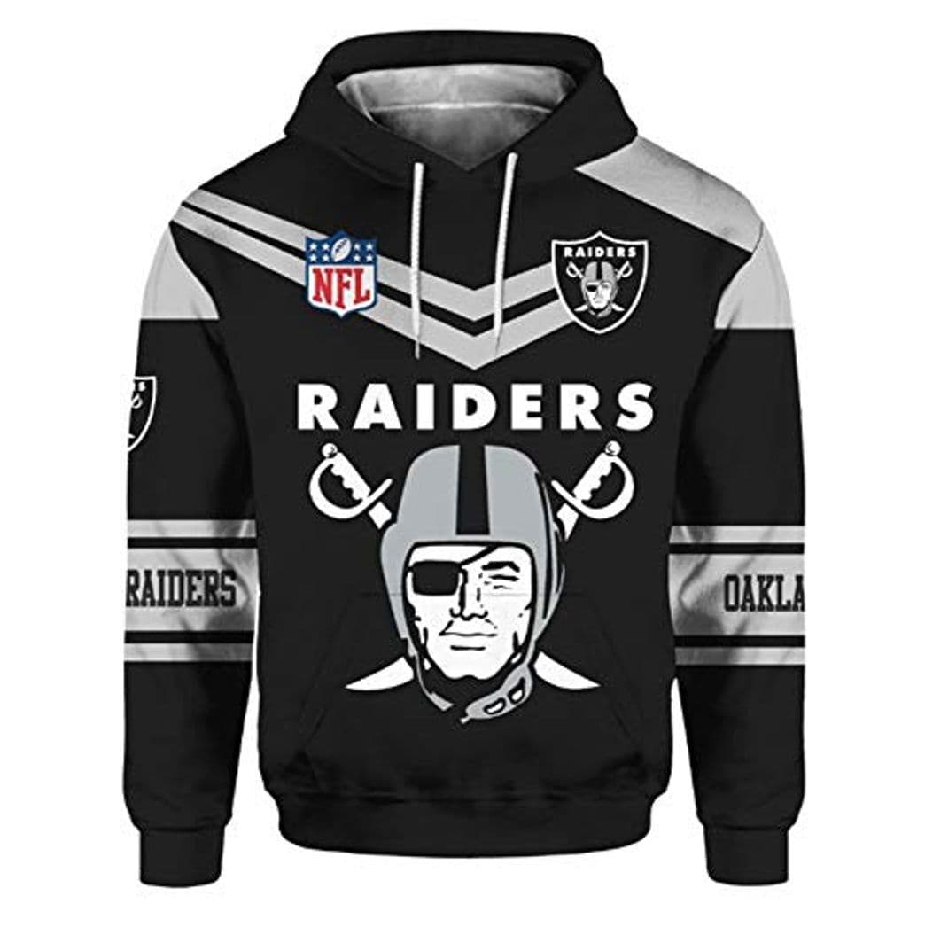 Product NFL Baseball Oakland Raiders Sudaderas con Capucha Sudadera con Capucha Casual Suelta