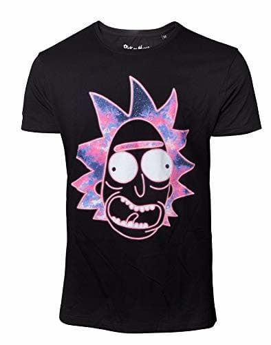 Fashion Rick and Morty T-Shirt Neon Rick Men's Black-XS