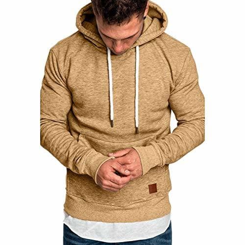 Moda Yvelands ¡Oferta Sudaderas con Capucha para Hombre Cosy Sport Outwear Sudadera con