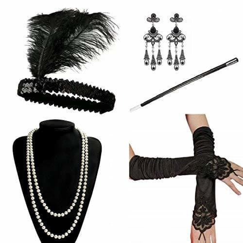 Product Ebeta 1920s Flapper Accesorios Años 20 Disfraz Gatsby Conjunto de Flapper Acessorios