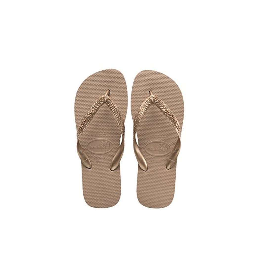 Fashion Havaianas Top Tiras, Chanclas para Mujer, Dorado