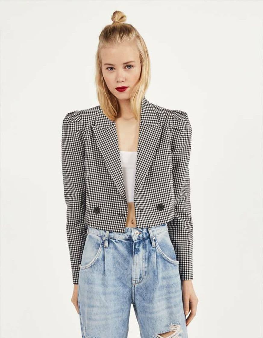 Fashion Blazer cropped 🖤 xadrez 🖤