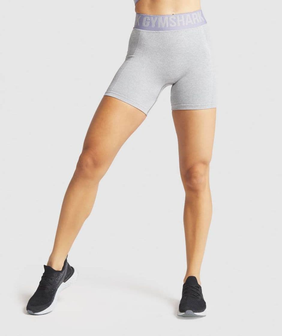 Fashion Gymshark Flex Shorts - Light Grey Marl/Blue