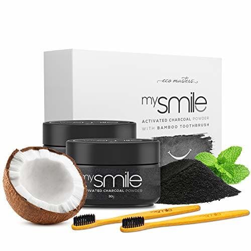 Product Blanqueador Dental De Carbón Activado Natural y Cepillos de Bambú mysmile -