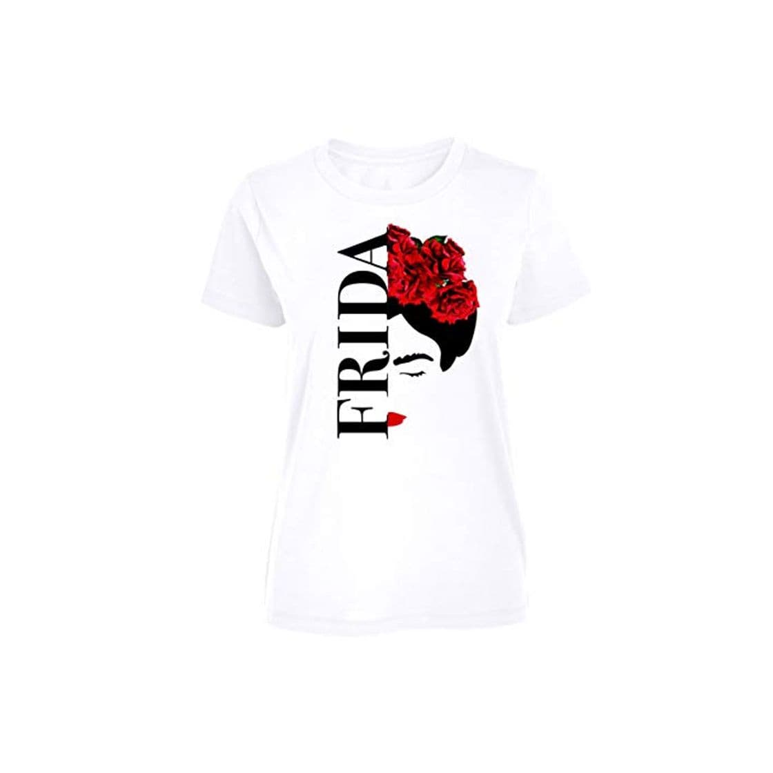 Moda Frida Kahlo - Silueta - Camiseta Oficial Mujer - Blanco