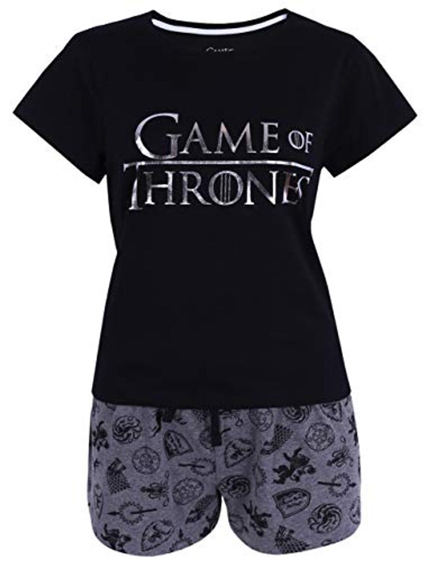 Producto Pijama de Dos Piezas Negro y Gris Juego de Tronos XXS