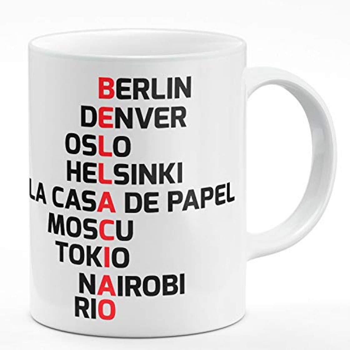 Producto Ferocity Taza Casa de Papel Bella Ciao Casa del Geldes Dali Taza de café regalo blanco con gráficos multicolor [117]