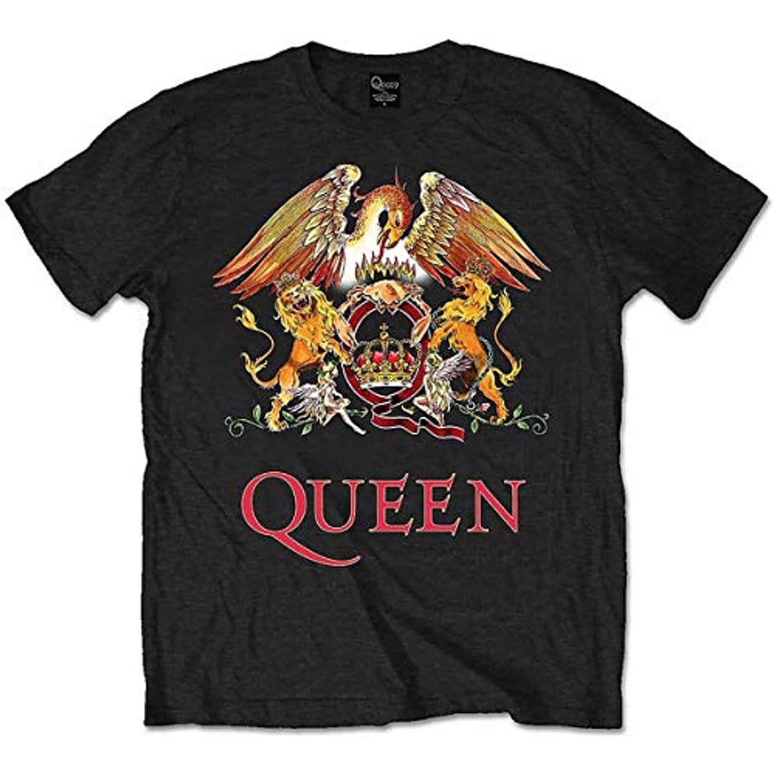 Product Queen Classic Crest Camiseta, Schwarz