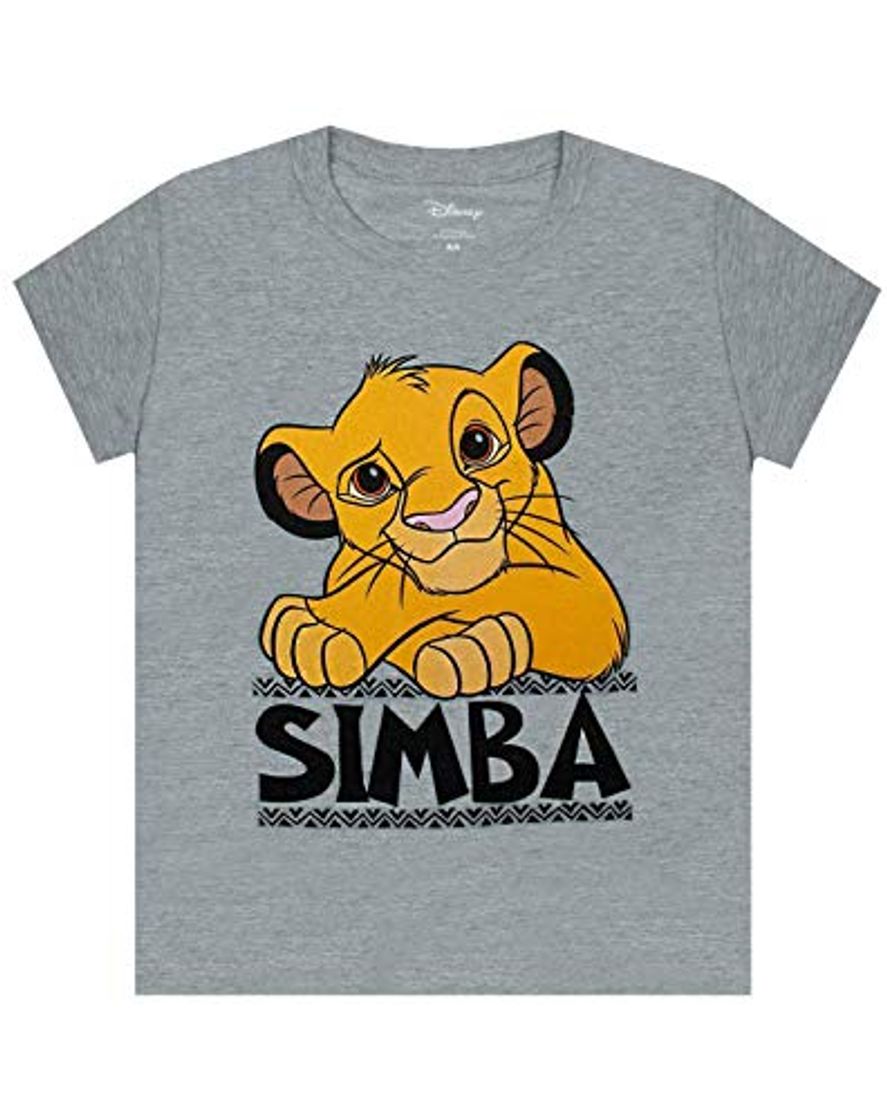 Product Camiseta Casual de Manga Corta Gris Lion Boy Simba Boy de Disney