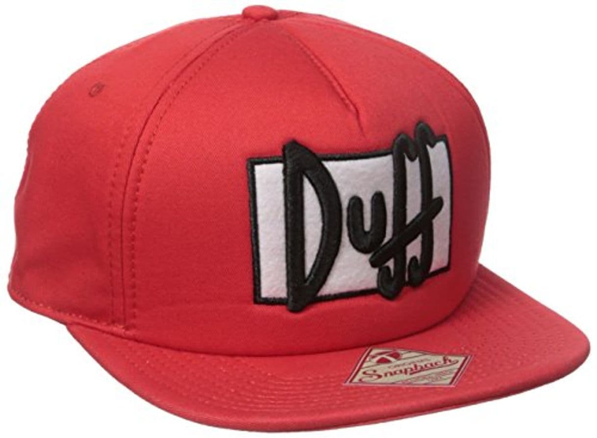 Moda The Simpsons Duff Beer Mens Red Adjustable Snap Back Hat