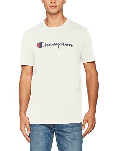 Fashion Champion Classic Logo para Hombre Camiseta, Blanco