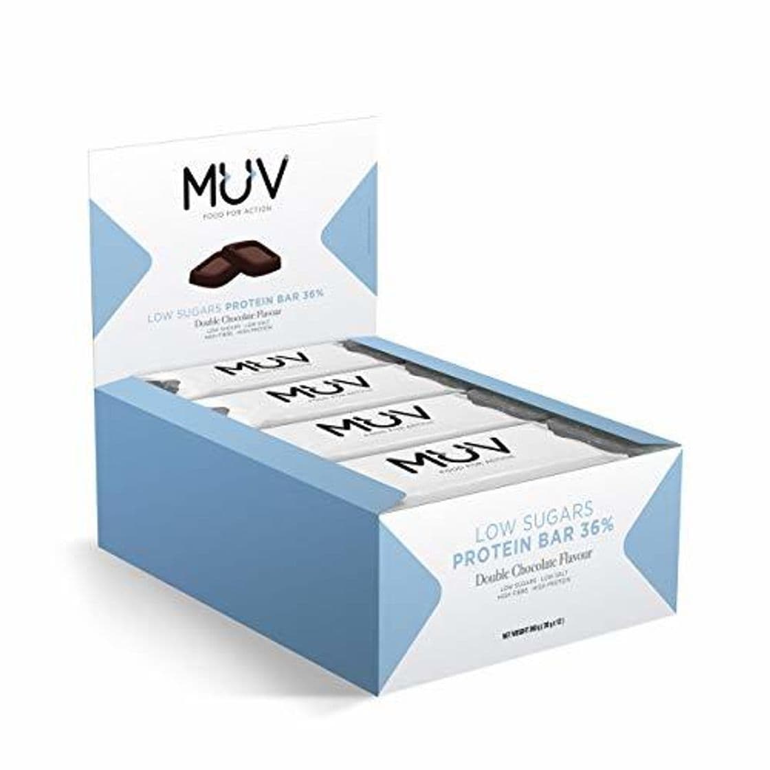 Producto Muv Food For Action - Barras de proteína bajas en azúcar sabor