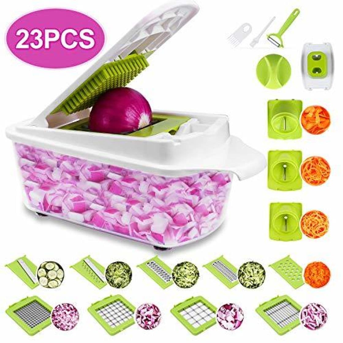 Product Sedhoom 23 Piezas Cortador de Verdura Mandolina de Verduras Multifuncional Mandolina de