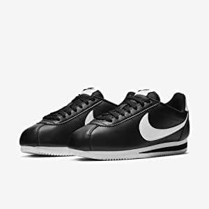 Fashion Nike Classic Cortez Leather, Zapatillas para Mujer, Negro