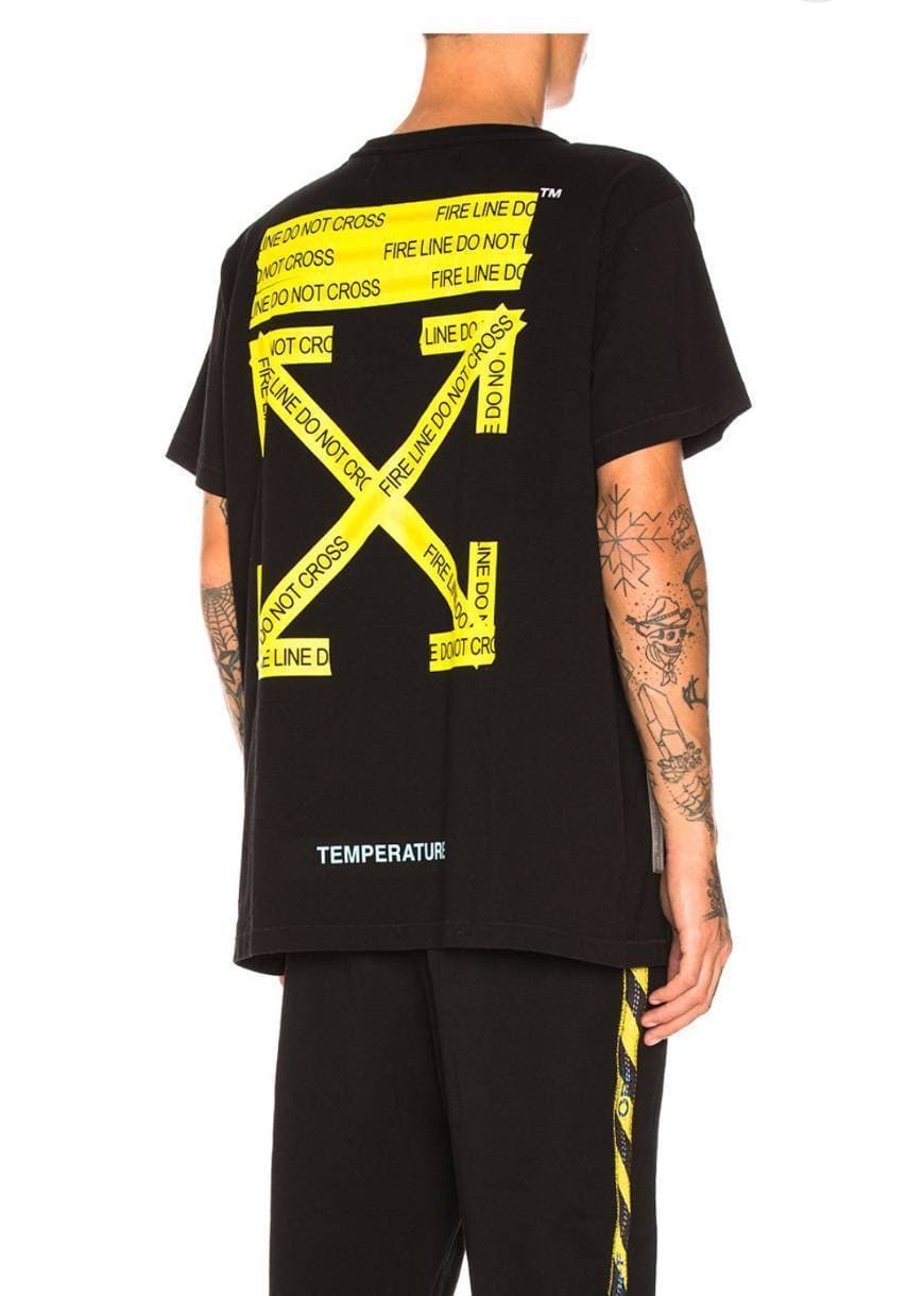 Moda Off white fire tap t shirt