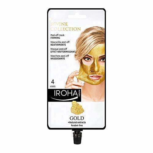 Product Iroha Nature -Mascarilla Facial Reafirmante Peel Off con Oro 24k, 4 usos