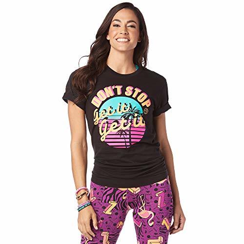 Producto Zumba Active Black Workout Printed Graphic Fitness Tees for Women and Men