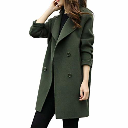 Fashion Overdose Chaqueta De Invierno para Mujer Casual Outwear Parka Cardigan Slim Coat