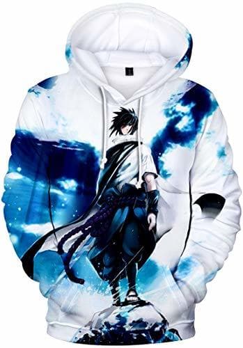 Producto FLYCHEN Niño Sudadera con Capucha Naruto Ninjutsu Anime Impresión Digital 3D Uchiha