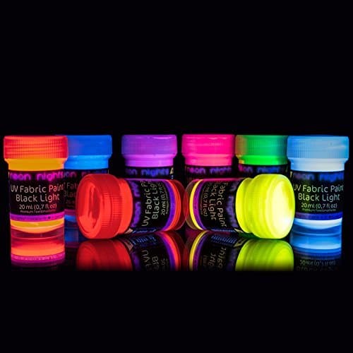 Producto neon nights 8 x Pintura para Tejidos UV Luz Negra Pintura Textiles