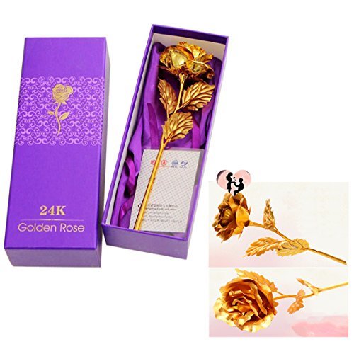 Lugar Gearmax Rosa de Oro 24 K Chapado Rosa Flor Mejor Regalo para