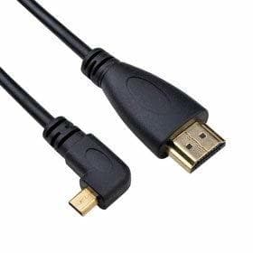 Product chenyang acodado hacia la izquierda 90 Degree Micro HDMI a HDMI macho HDTV