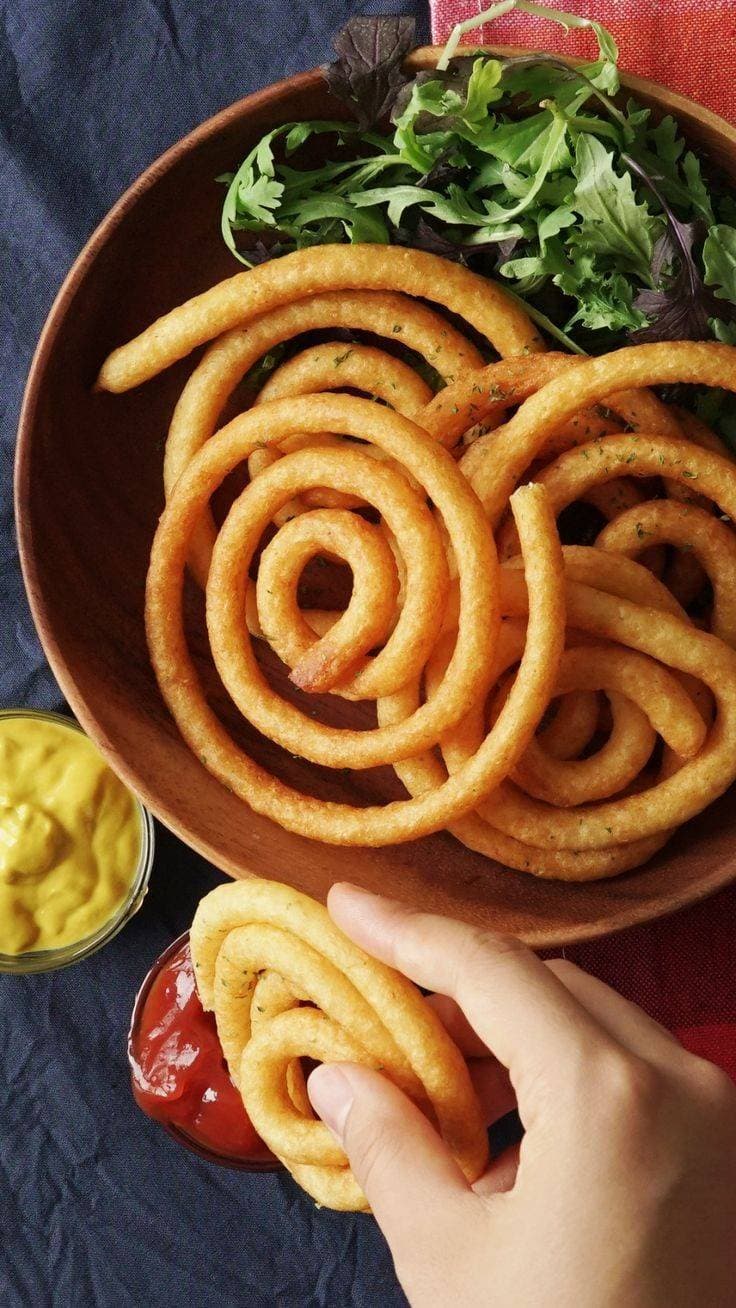 Moda Batatas fritas em espiral